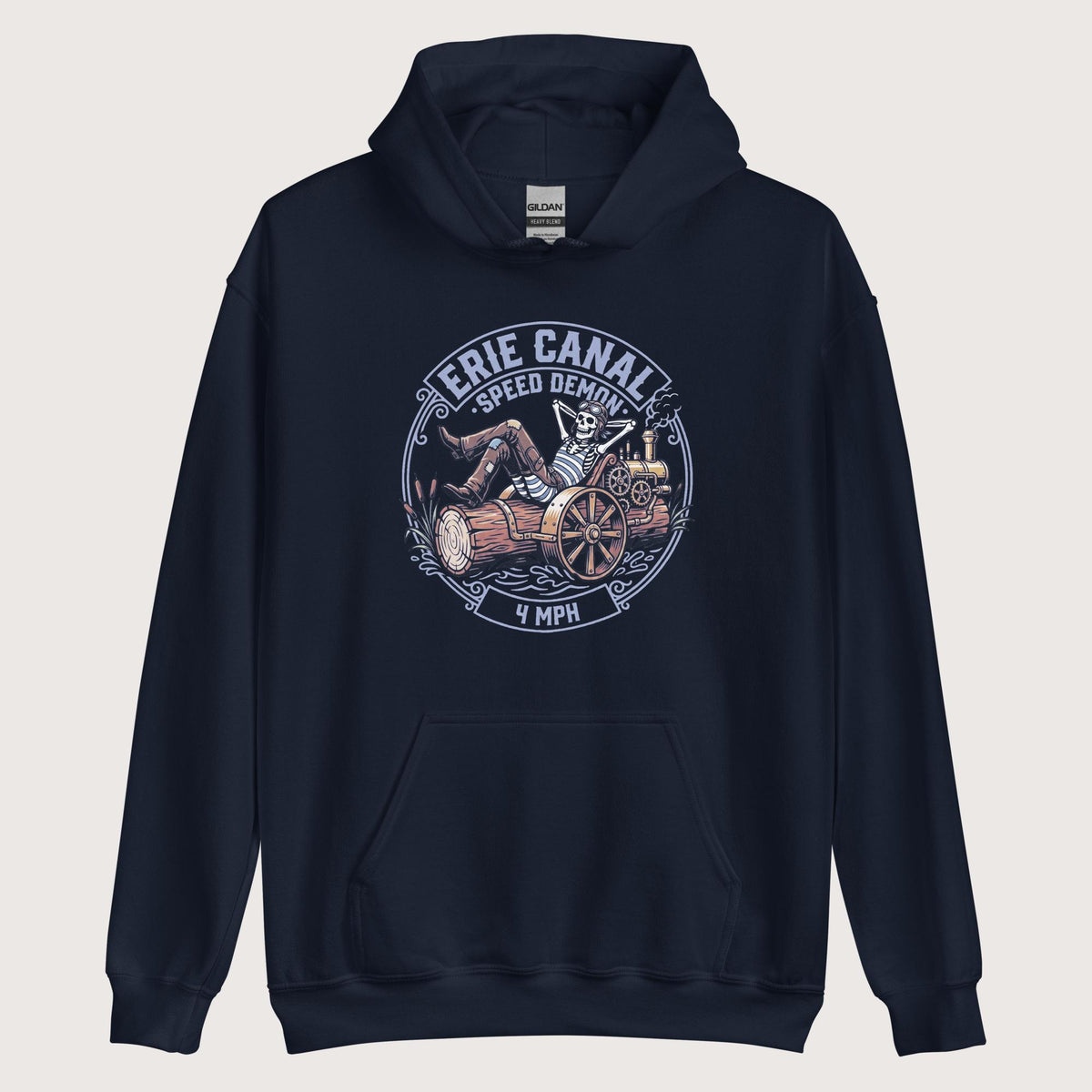 Navy Erie Canal Speed Demon Hoodie - history buff gift by HistoHead