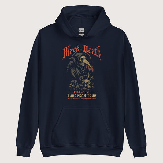 Navy Black Death European Tour Hoodie - history buff gift by HistoHead