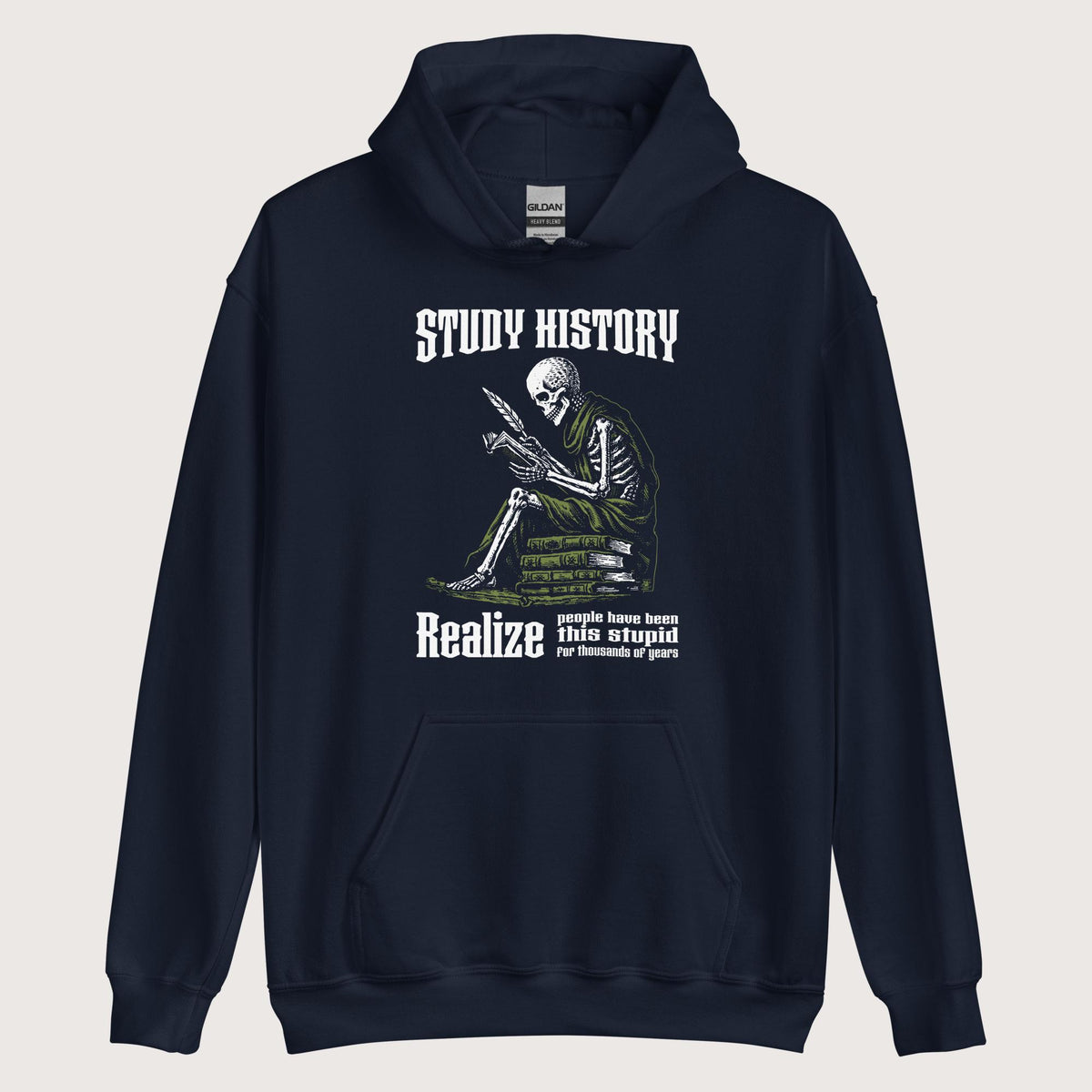 Navy Study History Hoodie - history buff gift by HistoHead