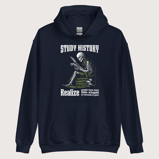 Navy Study History Hoodie - history buff gift by HistoHead