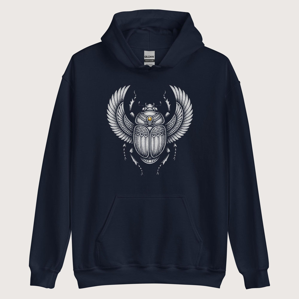 Navy Khepri God of Rebirth Hoodie - history buff gift by HistoHead