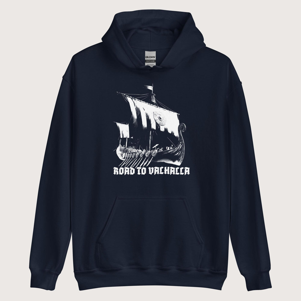 Navy Road to Valhalla Hoodie - history buff gift by HistoHead