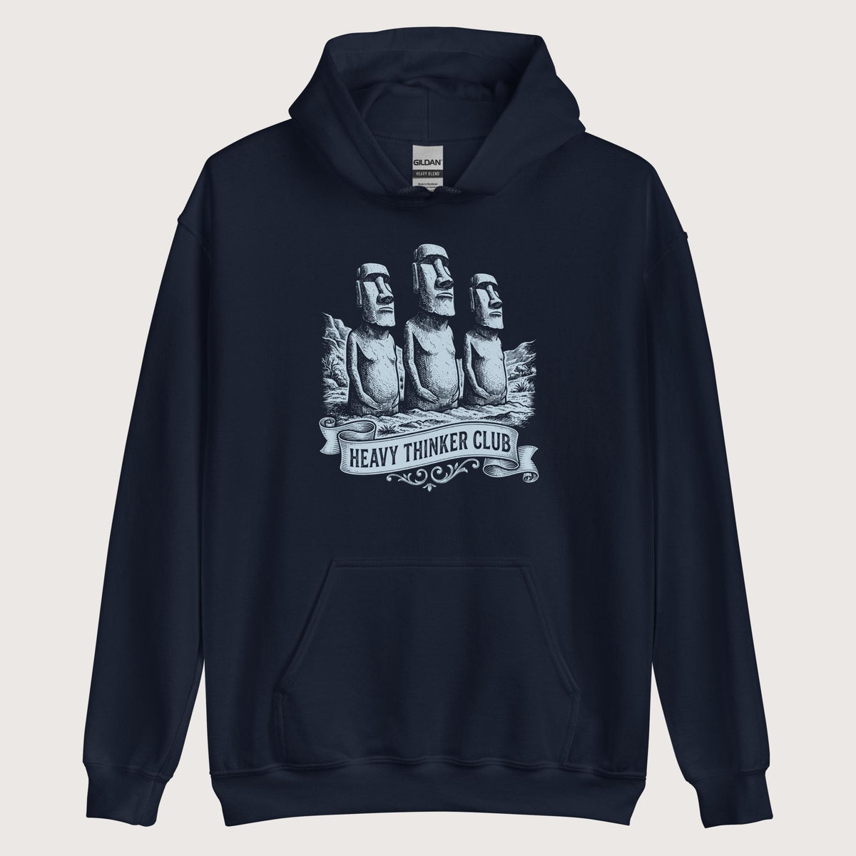 Navy Heavy Thinker Club Hoodie - history buff gift by HistoHead