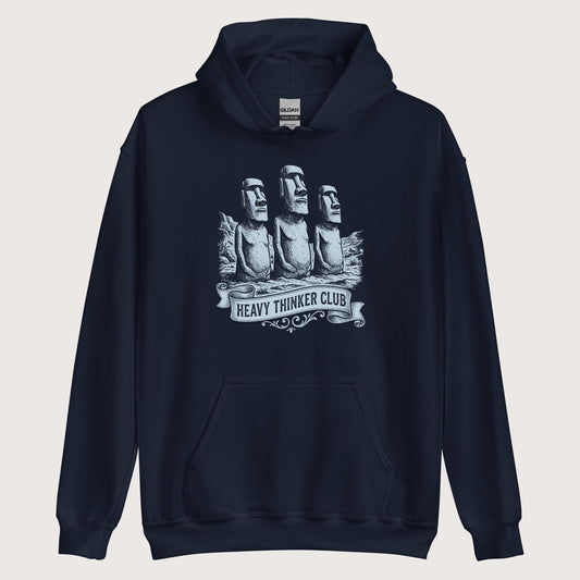 Navy Heavy Thinker Club Hoodie - history buff gift by HistoHead