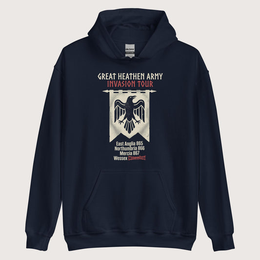 Navy Great Heathen Army Invasion Tour Hoodie - history buff gift by HistoHead