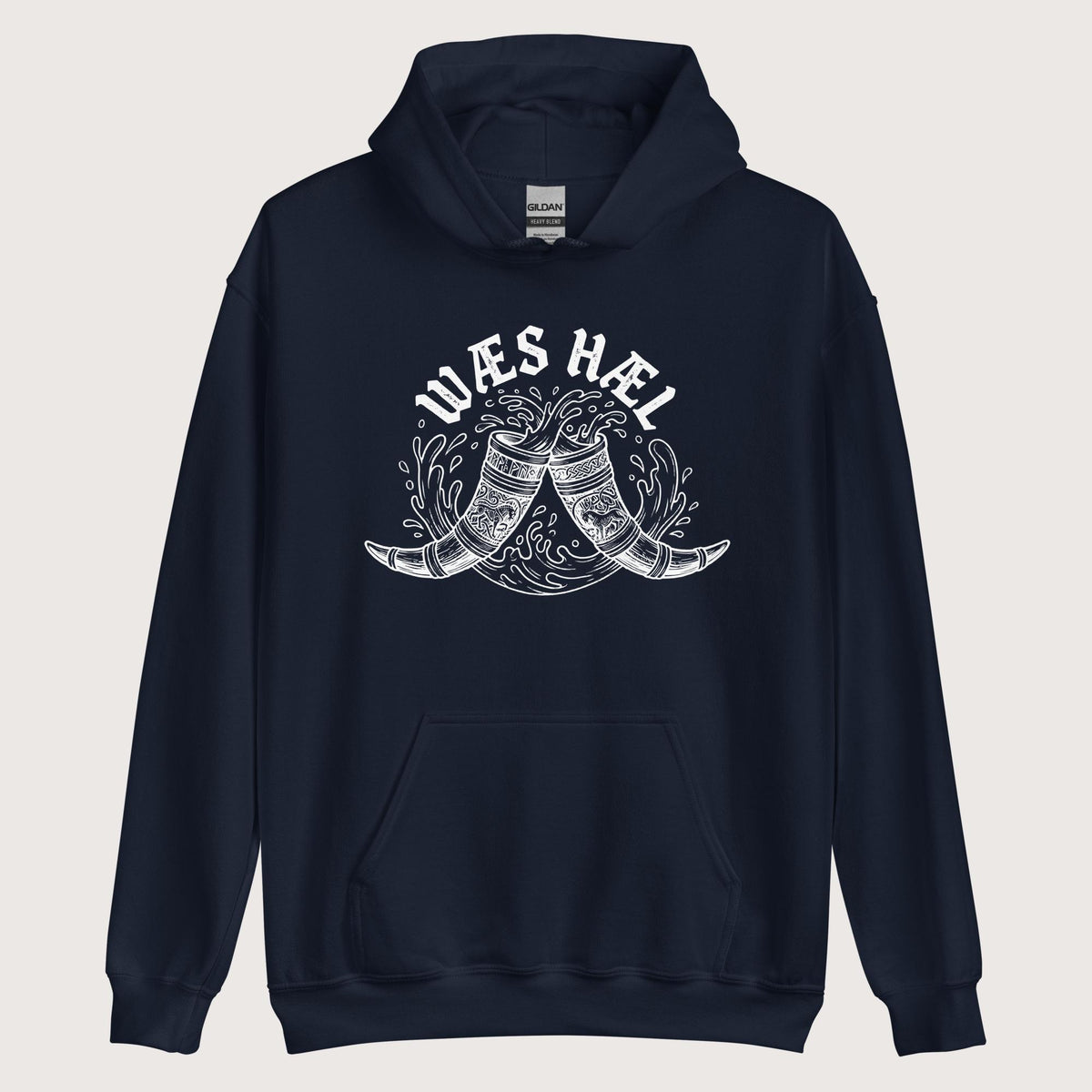 Navy Wæs Hæl Hoodie - history buff gift by HistoHead