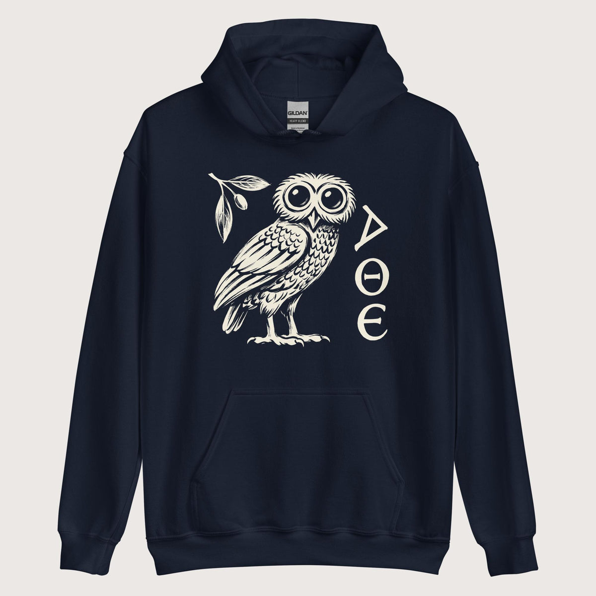 Navy Owl of Athena Hoodie - history buff gift by HistoHead