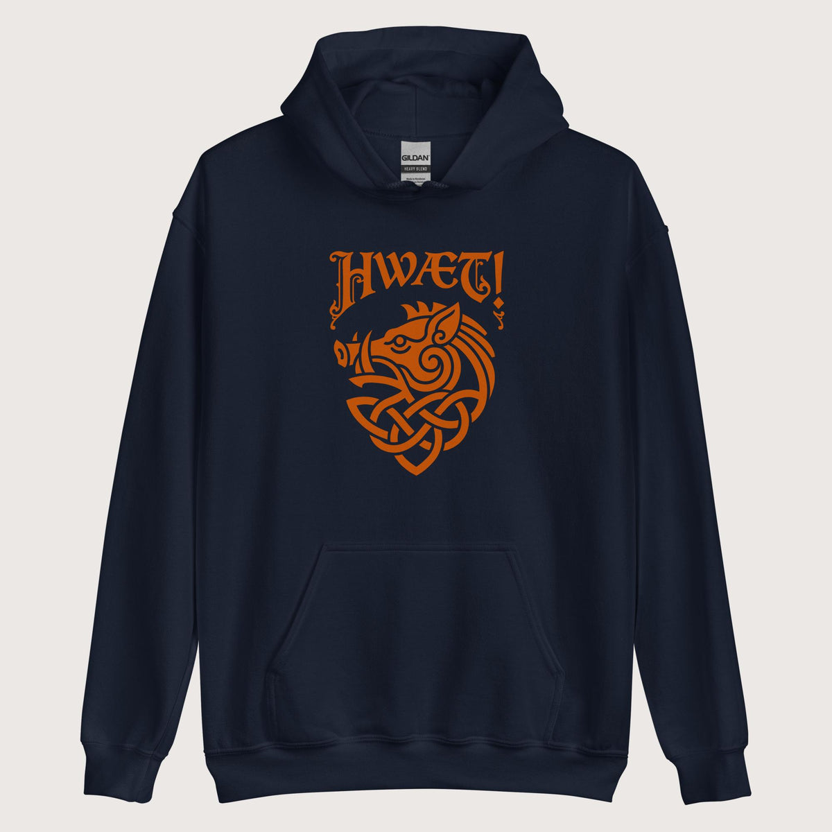 Navy Hwaet Boar Hoodie - history buff gift by HistoHead
