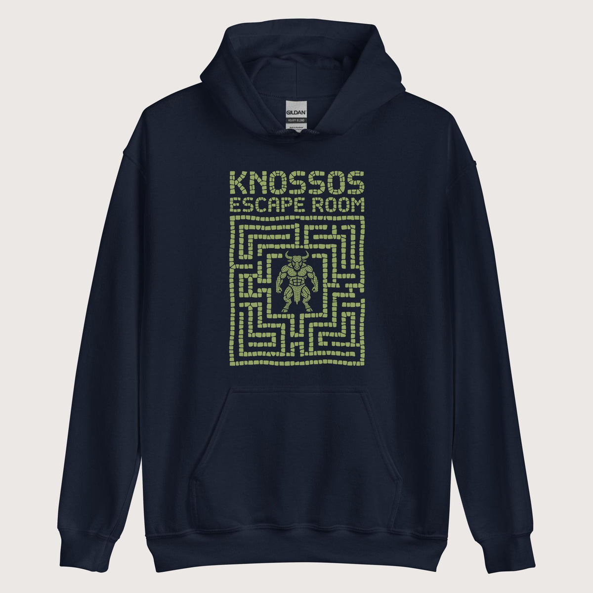 Navy Knossos Escape Room Hoodie - history buff gift by HistoHead