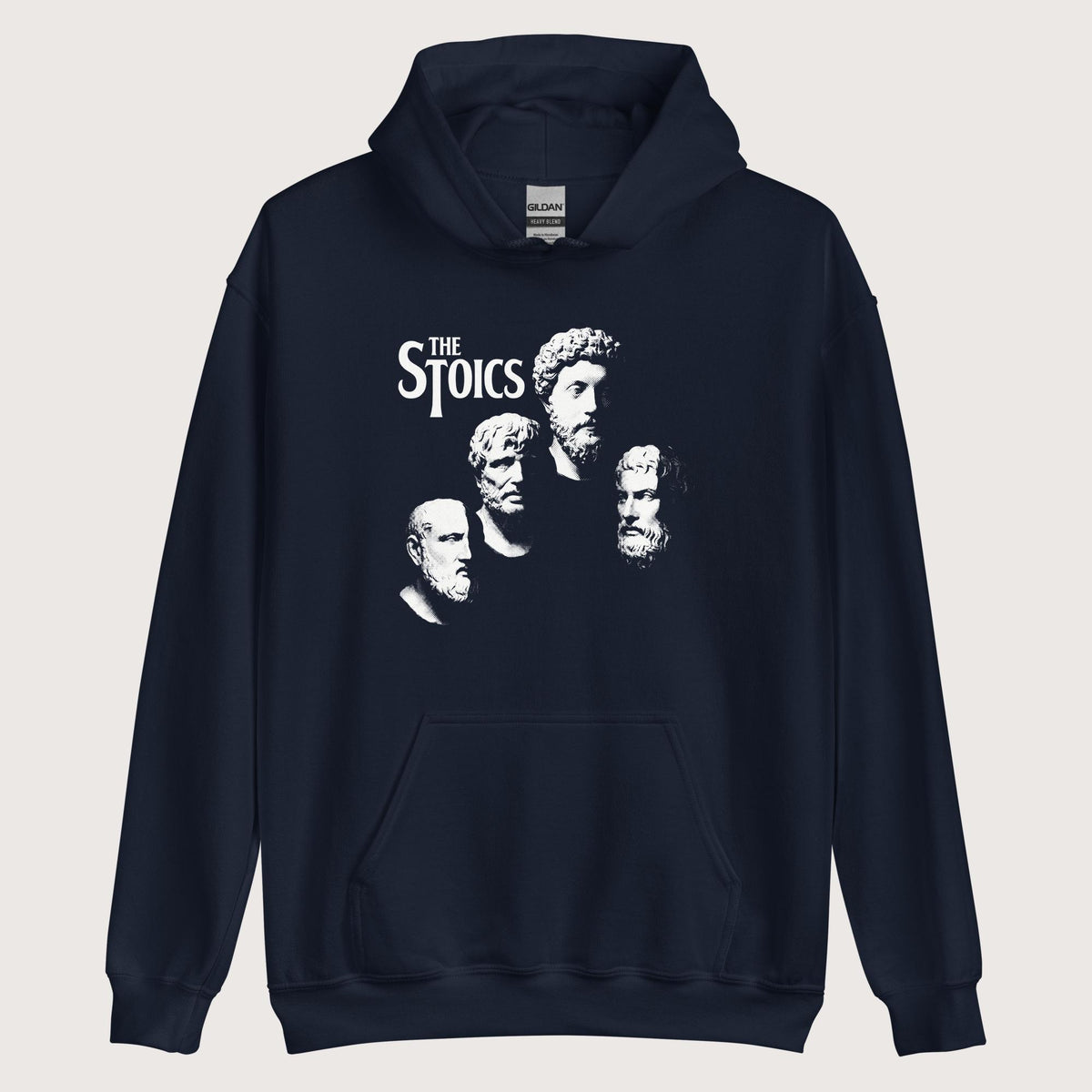 Navy The Stoics Hoodie - history buff gift by HistoHead