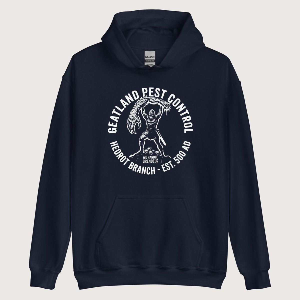 Navy Geatland Pest Control Hoodie - history buff gift by HistoHead