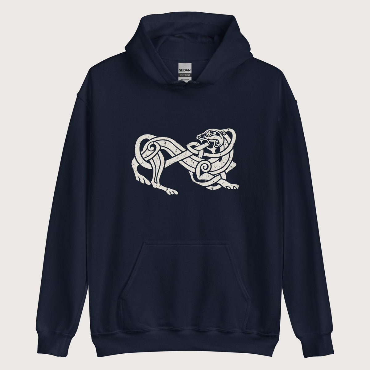 Navy Norse Lion Hoodie - history buff gift by HistoHead