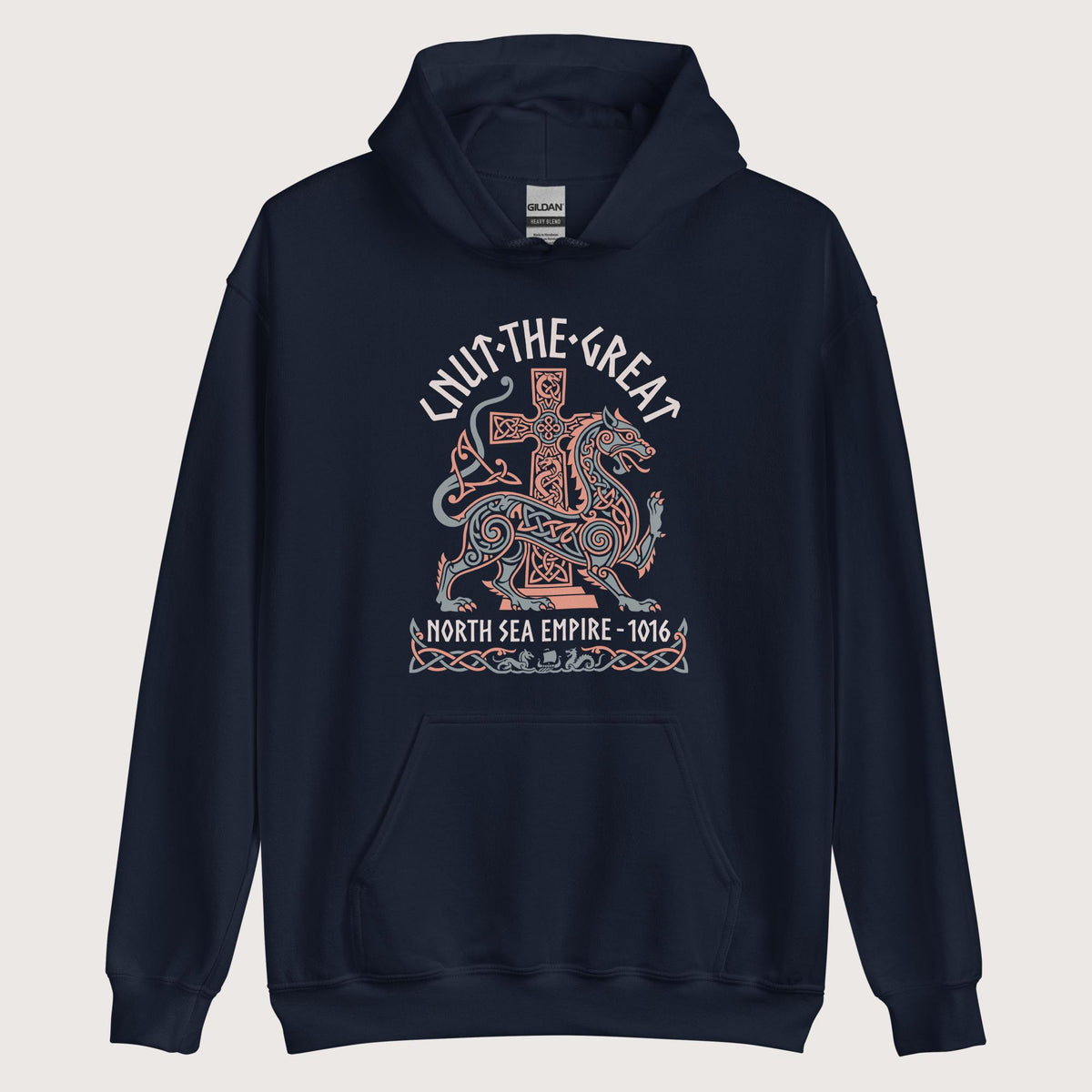 Navy Cnut the Great Hoodie - history buff gift by HistoHead