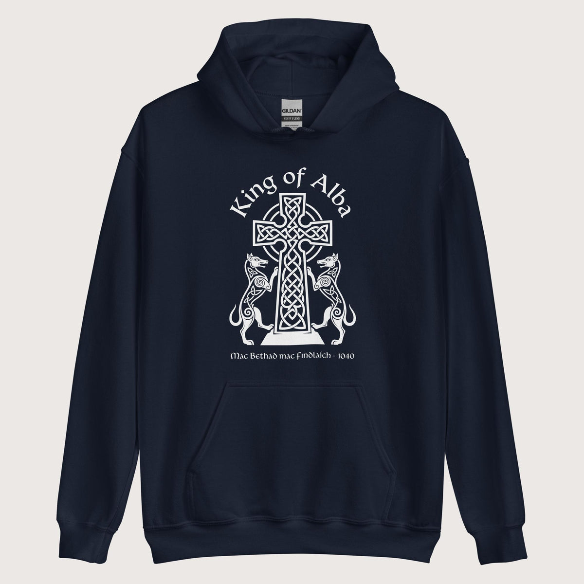 Navy King of Alba Hoodie - history buff gift by HistoHead