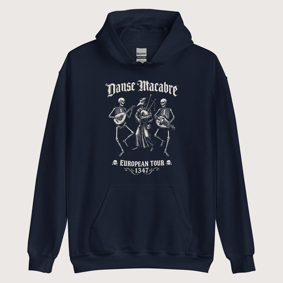 Navy Danse Macabre European Tour Hoodie - history buff gift by HistoHead