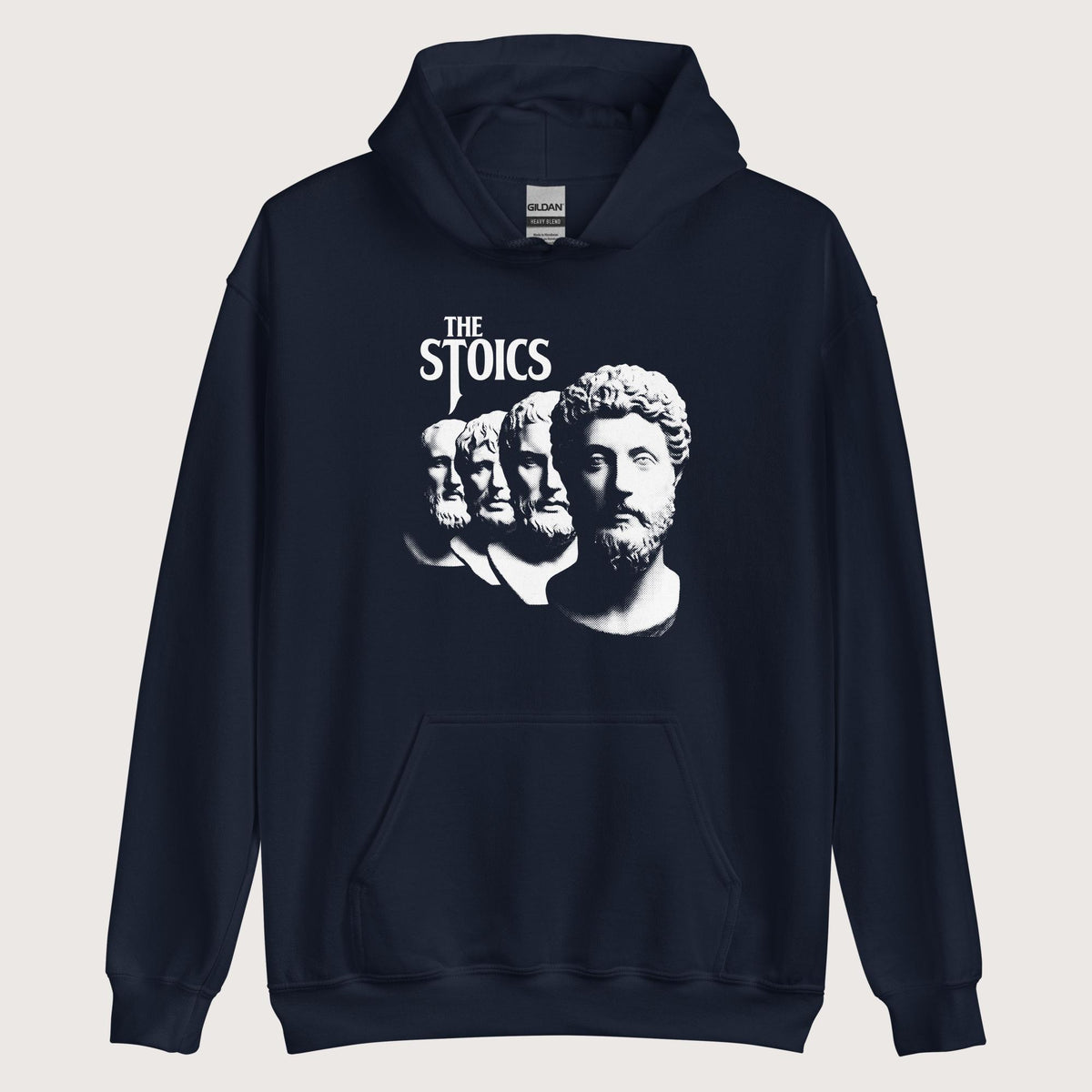 Navy The Stoics Band Hoodie - history buff gift by HistoHead