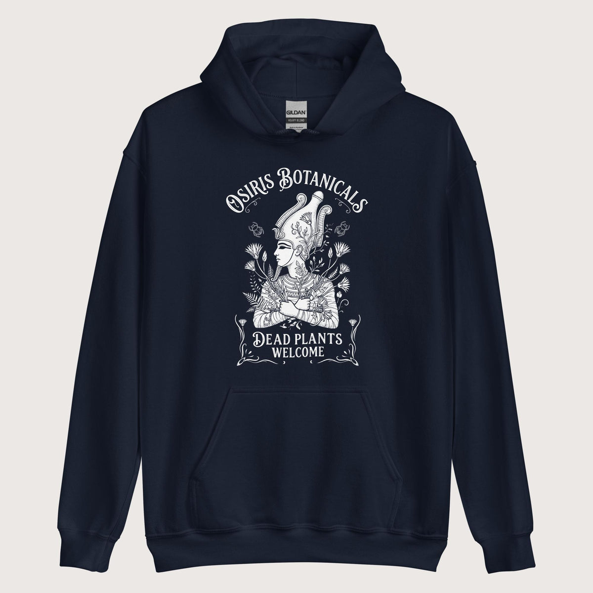 Navy Osiris Botanicals Hoodie - history buff gift by HistoHead