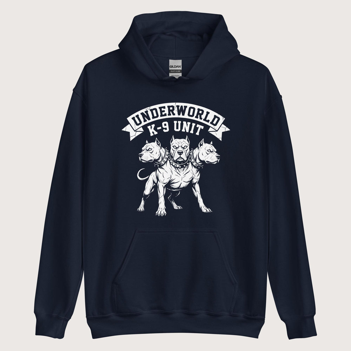 Navy Cerberus Underworld K-9 Unit Hoodie - history buff gift by HistoHead