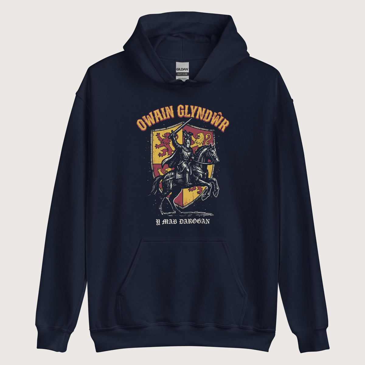 Navy Owain Glyndwr Hoodie - history buff gift by HistoHead