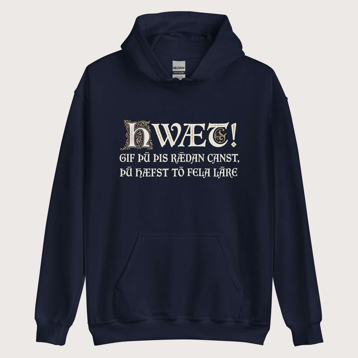 Navy If You Can Read This You Have Too Much Education in Old English Hoodie - history buff gift by HistoHead