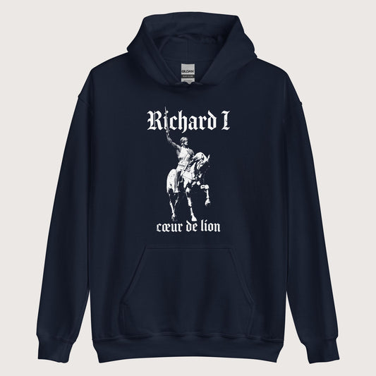 Navy Richard I Coeur de Lion Hoodie - history buff gift by HistoHead