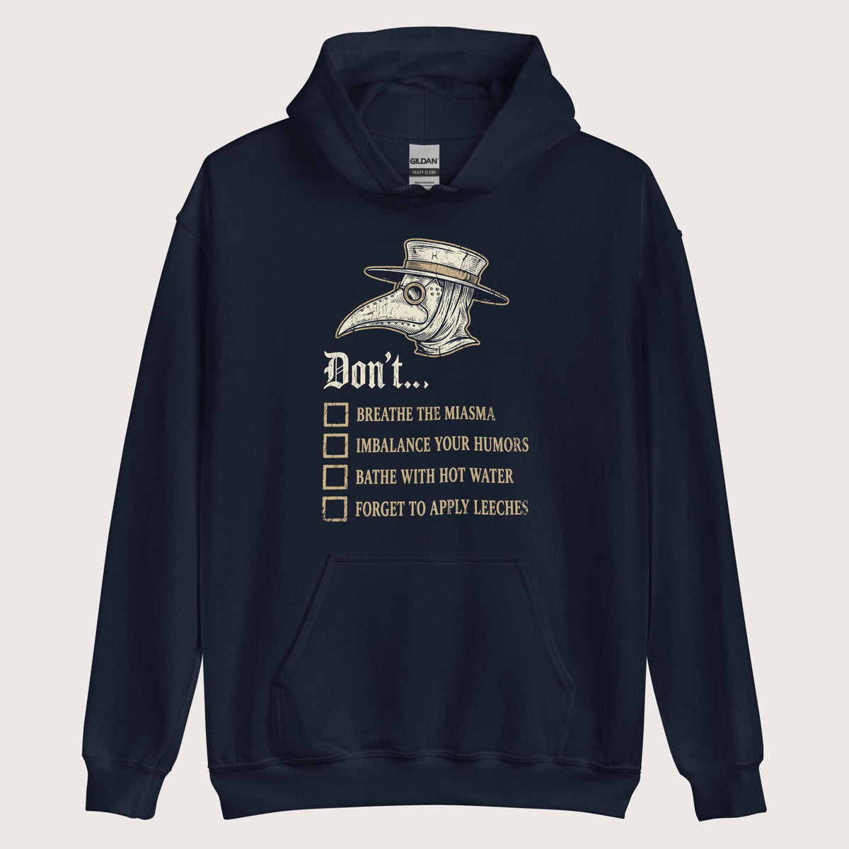Navy Plague Doctor Advice Hoodie - history buff gift by HistoHead