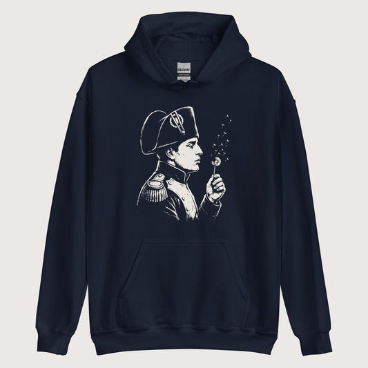 Navy Napoleon Bonaparte Blowing Wishes Hoodie - history buff gift by HistoHead