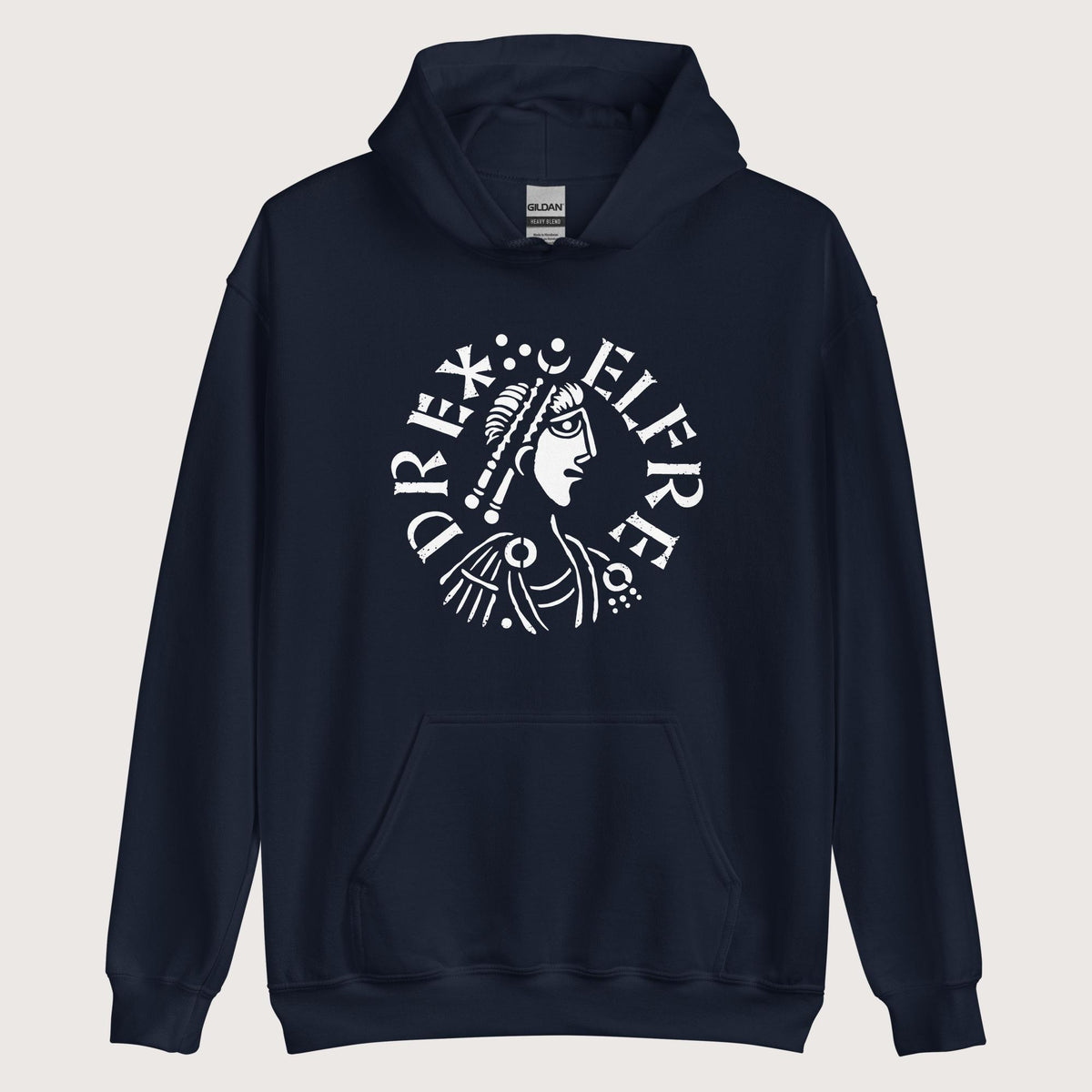 Navy Alfred the Great Penny Hoodie - history buff gift by HistoHead