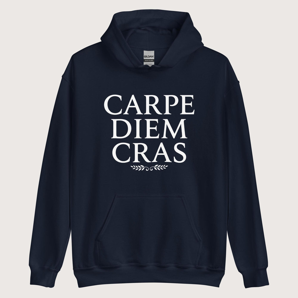 Navy Seize the Day Tomorrow in Latin Hoodie - history buff gift by HistoHead