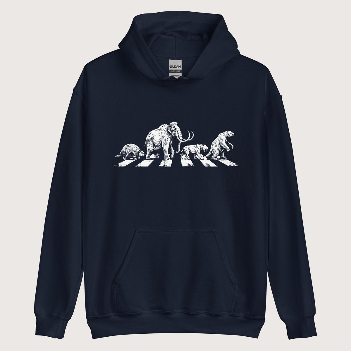Navy Pleistocene Road Hoodie - history buff gift by HistoHead