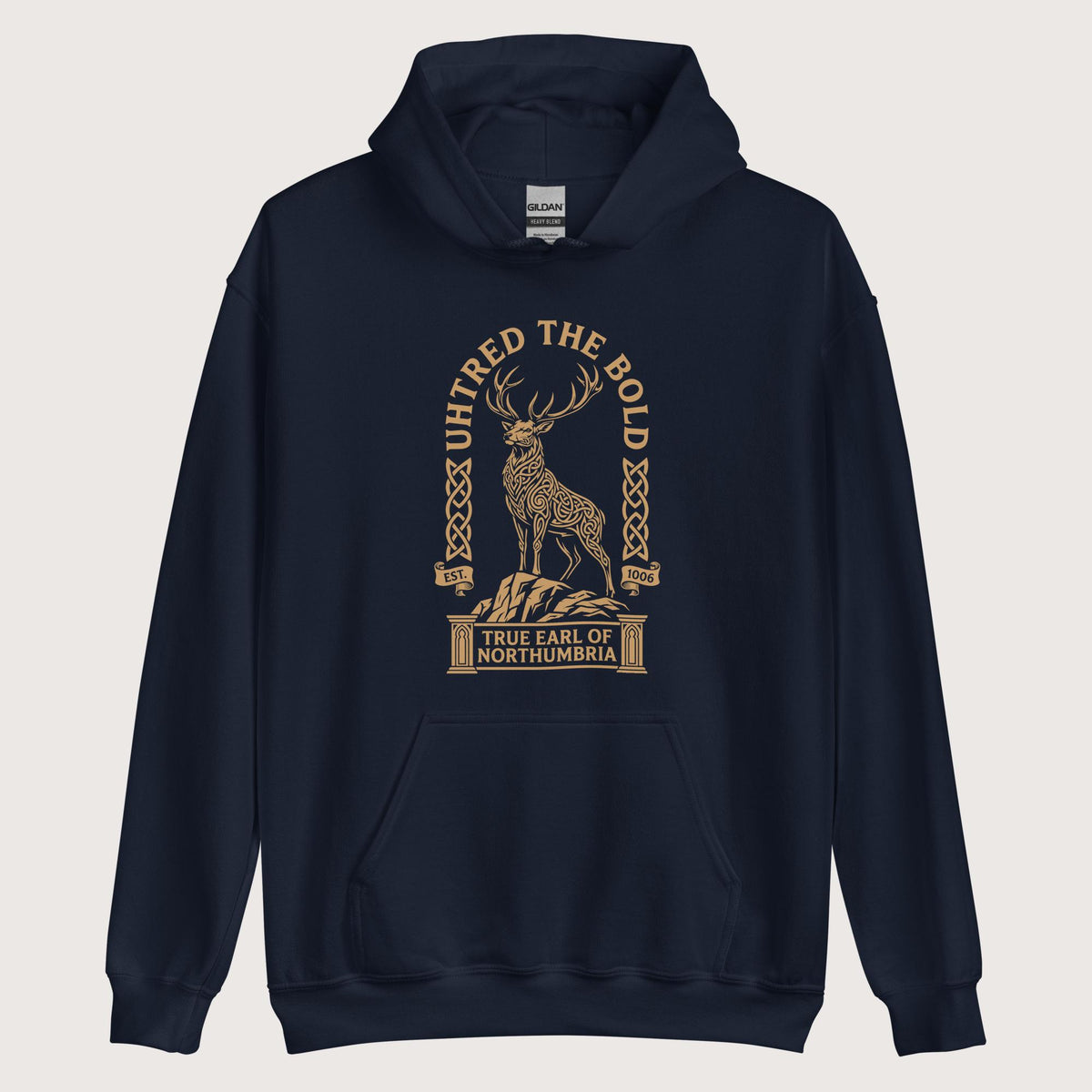 Navy Uhtred the Bold Hoodie - history buff gift by HistoHead