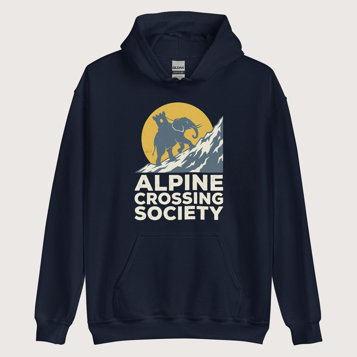 Navy Alpine Crossing Society Hoodie - history buff gift by HistoHead