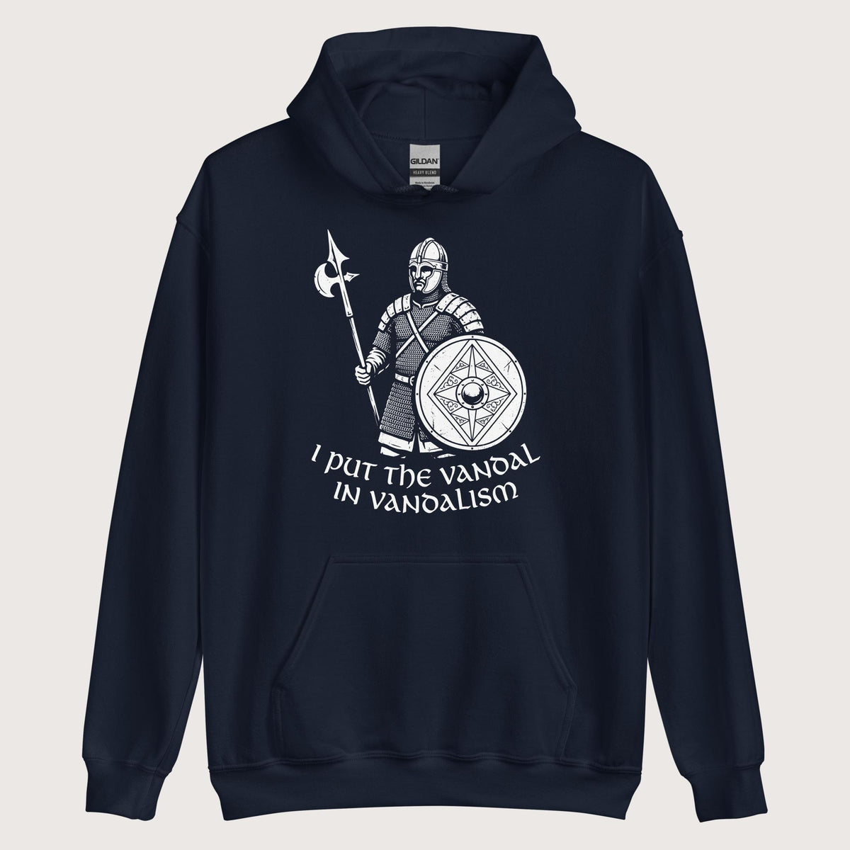 Navy Vandal in Vandalism Hoodie - history buff gift by HistoHead