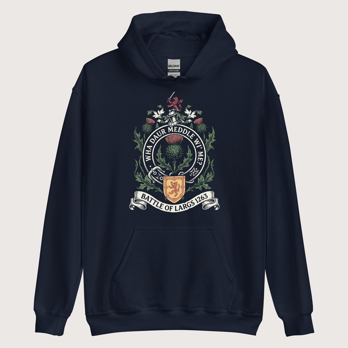 Navy Scotland Battle of Largs 1263 Hoodie - history buff gift by HistoHead