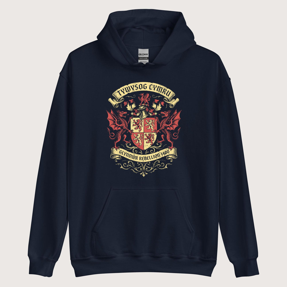 Navy Glyndwr Rebellion 1400 Hoodie - history buff gift by HistoHead