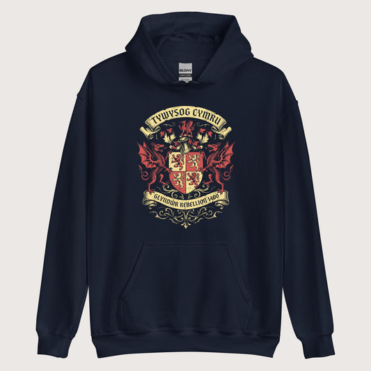 Navy Glyndwr Rebellion 1400 Hoodie - history buff gift by HistoHead