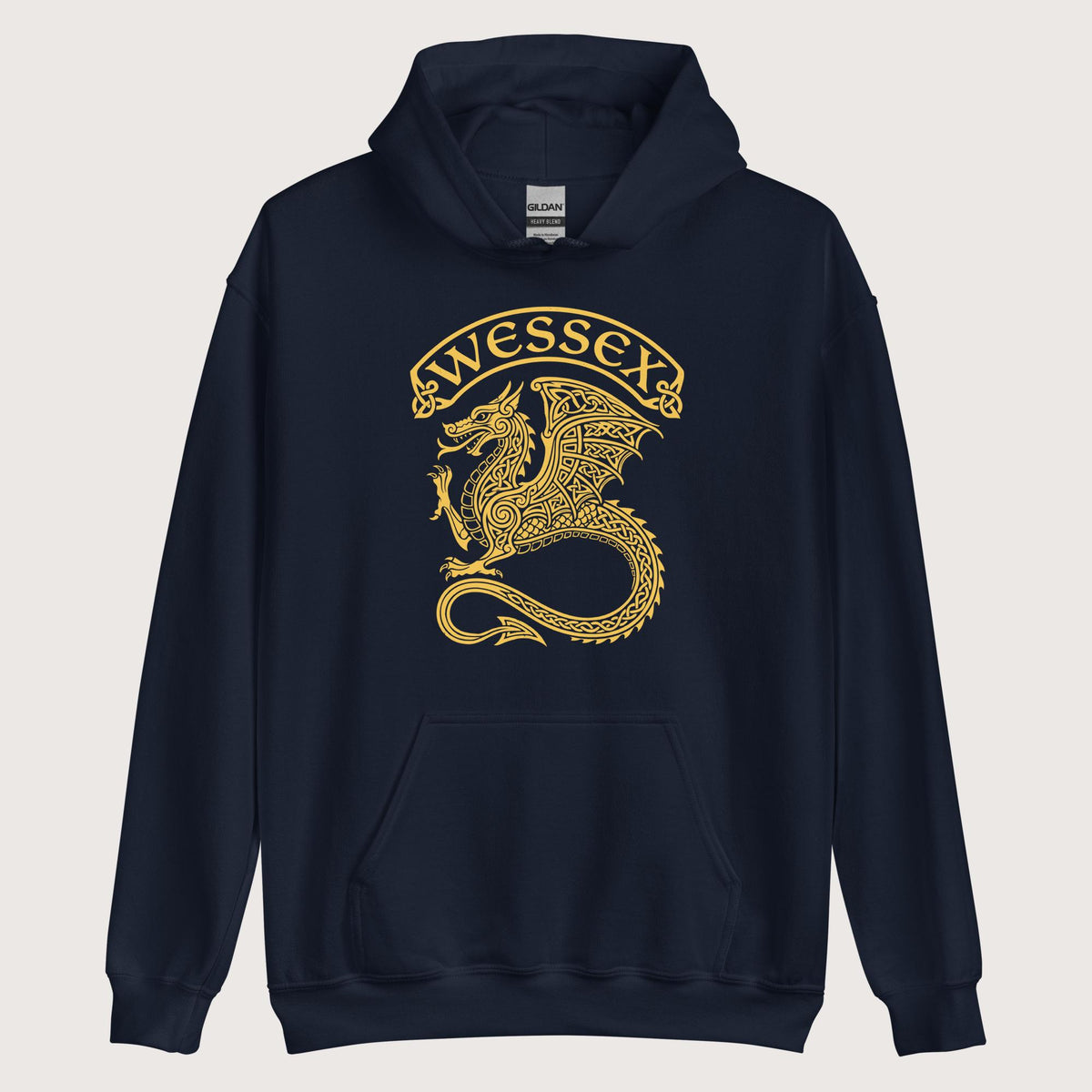 Navy Wessex Dragon Hoodie - history buff gift by HistoHead