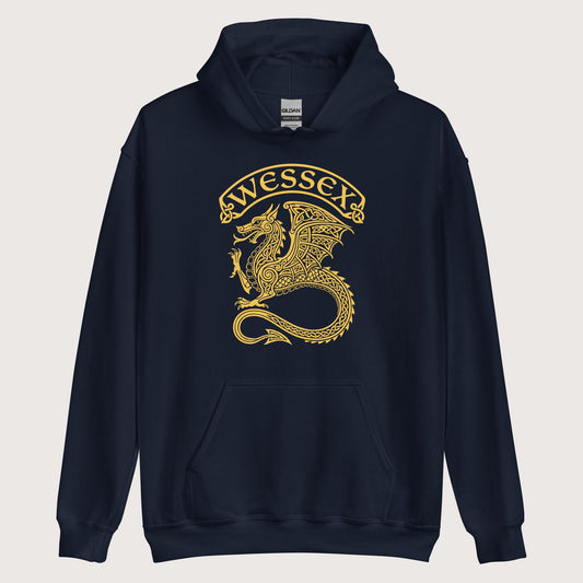 Navy Wessex Dragon Hoodie - history buff gift by HistoHead