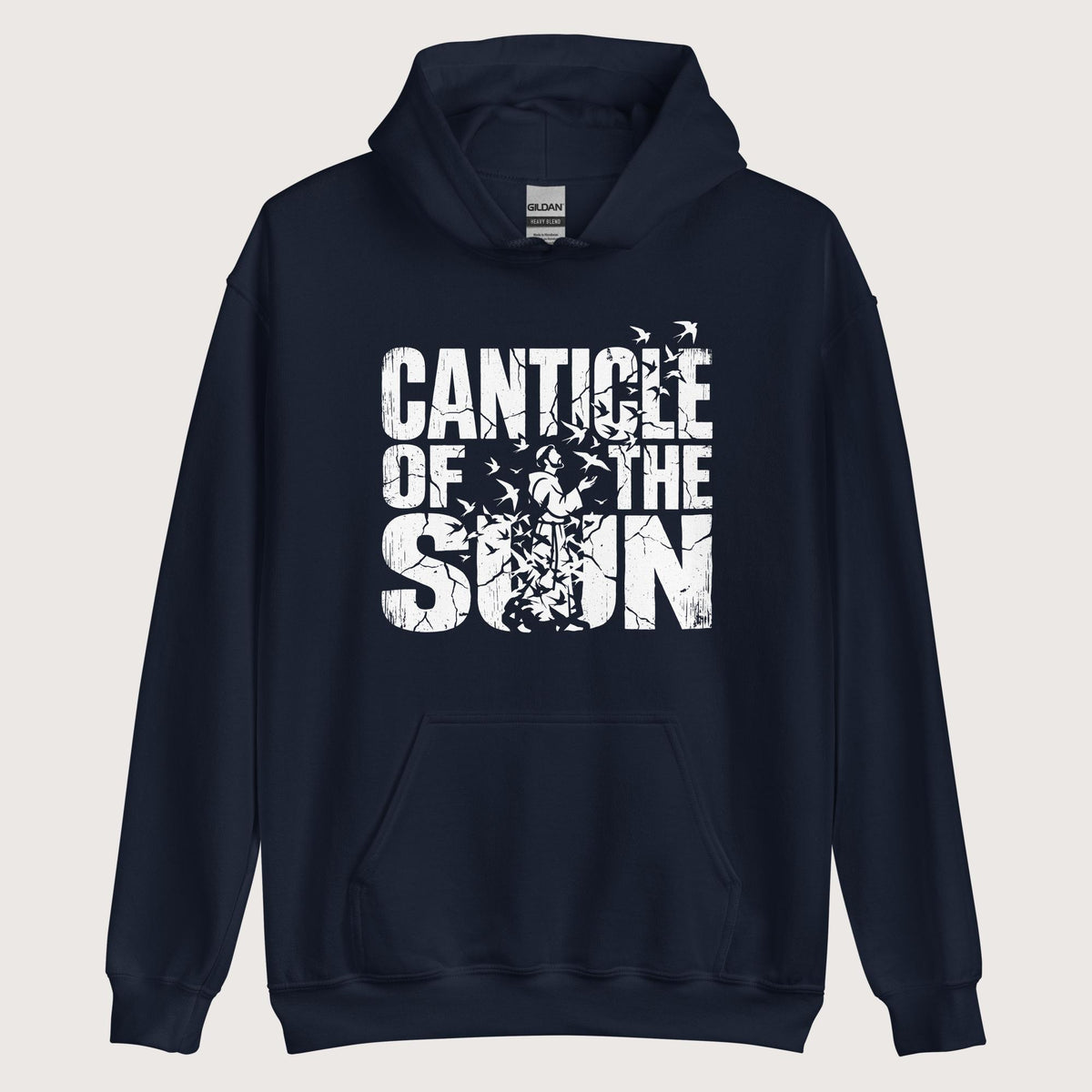 Navy Canticle of the Sun Saint Francis of Assisi Birds Hoodie - history buff gift by HistoHead