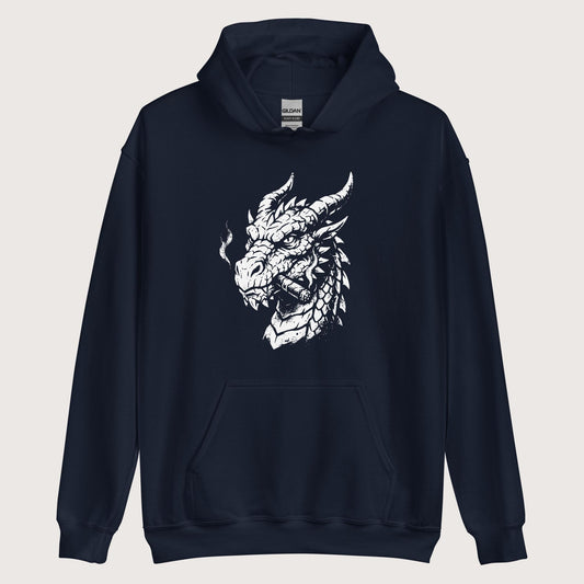 Navy Smoking Dragon Hoodie - history buff gift by HistoHead