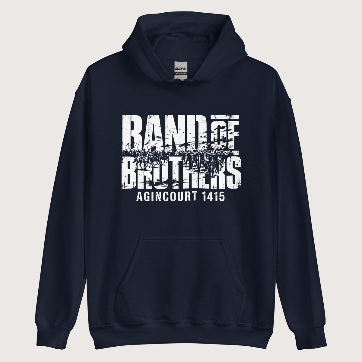 Navy Band of Brothers Agincourt 1415 Hoodie - history buff gift by HistoHead