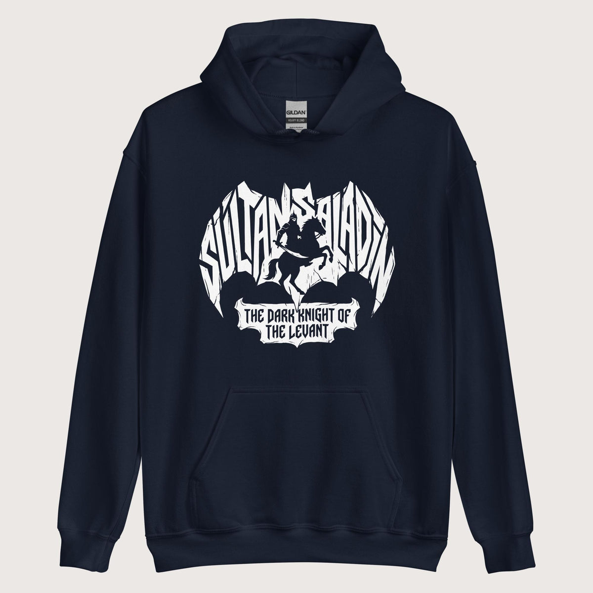 Navy Saladin Dark Knight Hoodie - history buff gift by HistoHead