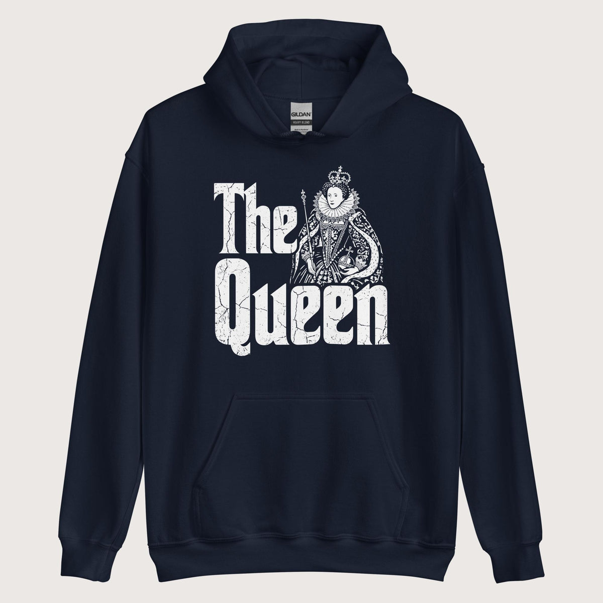 Navy Queen Elizabeth I Hoodie - history buff gift by HistoHead