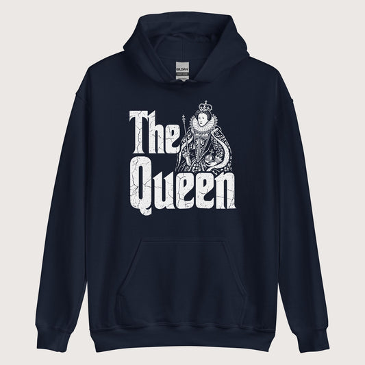 Navy Queen Elizabeth I Hoodie - history buff gift by HistoHead