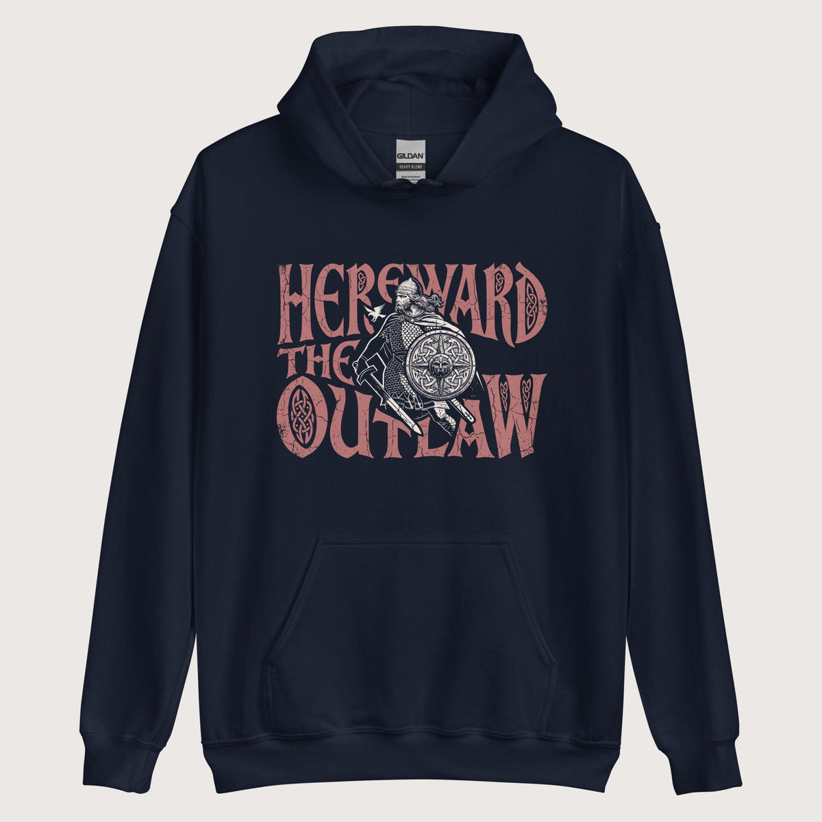 Navy Hereward the Outlaw Hoodie - history buff gift by HistoHead