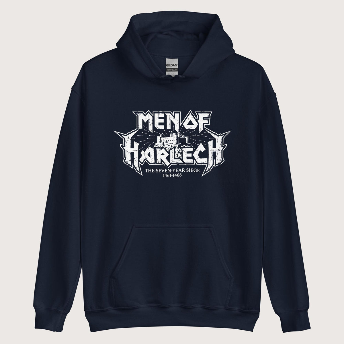 Navy Men of Harlech Hoodie - history buff gift by HistoHead