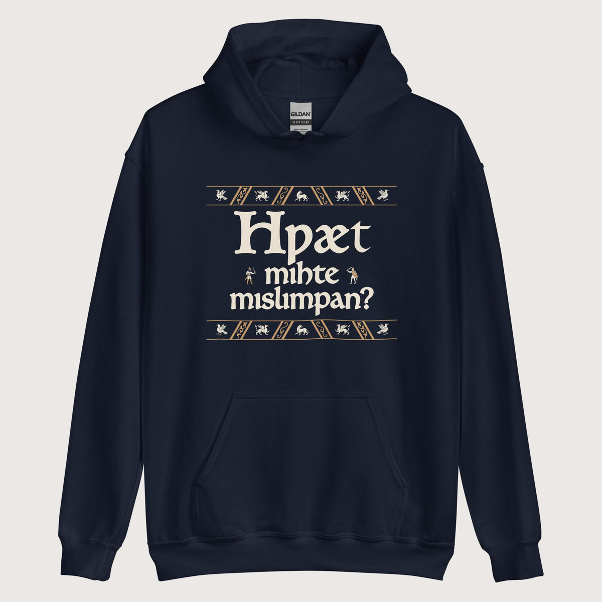Navy What Could Possibly Go Wrong in Old English (Wynn Version) Hoodie - history buff gift by HistoHead