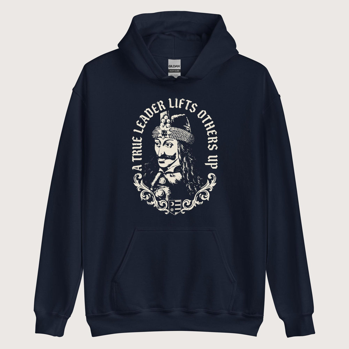 Navy Vlad the Impaler True Leader Hoodie - history buff gift by HistoHead