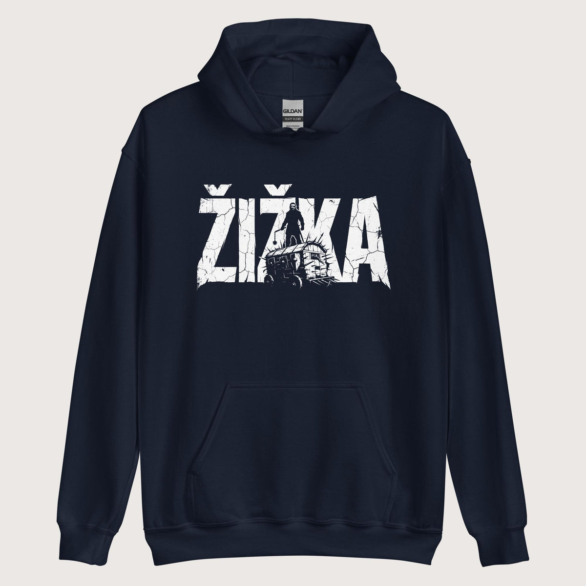 Navy Jan Žižka Hoodie - history buff gift by HistoHead