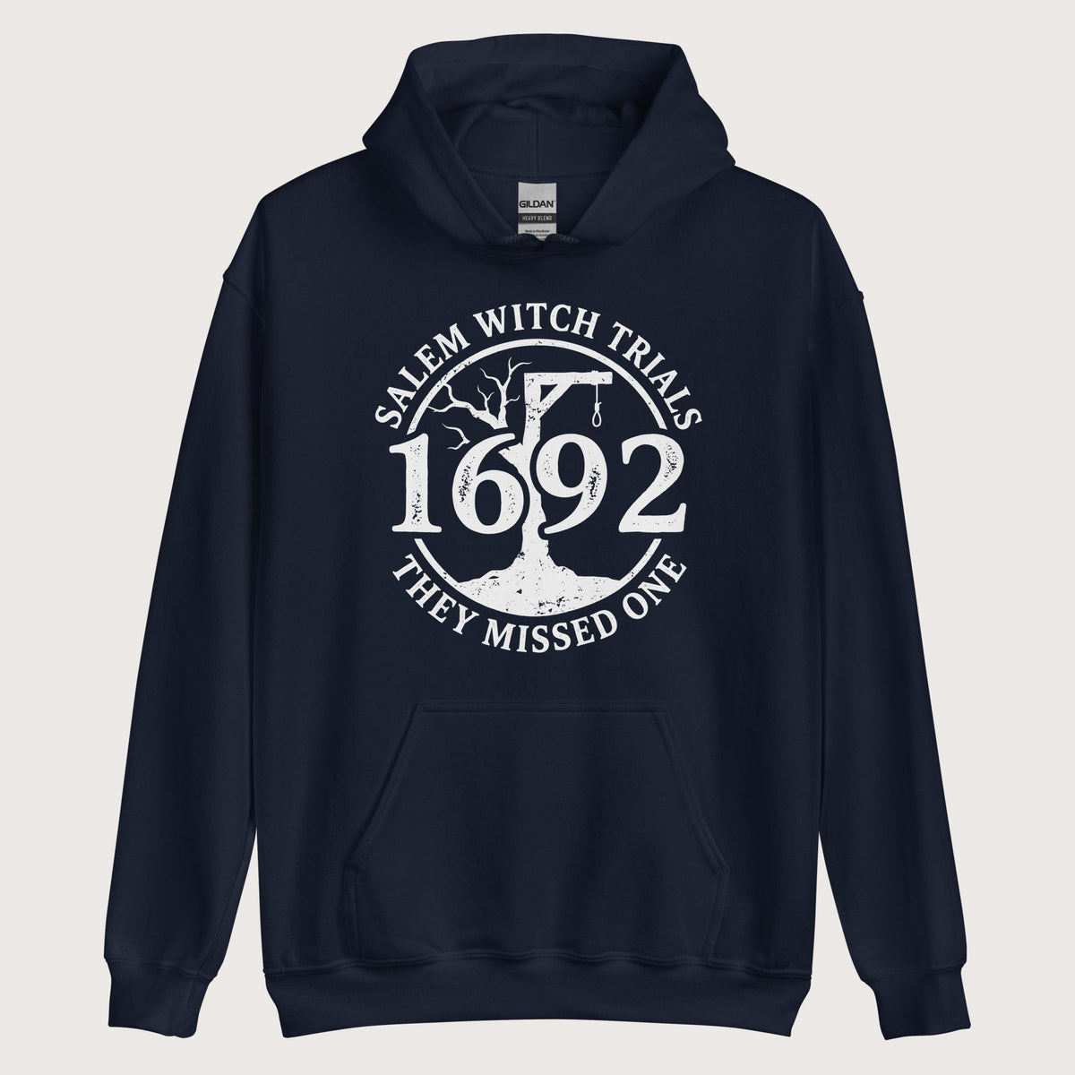 Navy Salem Witch Trials They Missed One Hoodie - history buff gift by HistoHead